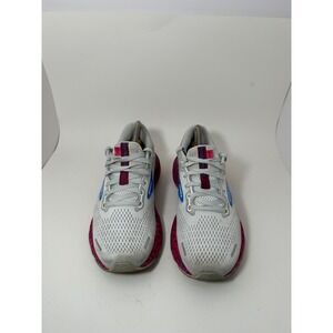 Brooks Adrenaline GTS 22 Womens 8 Grey Pink Blue Leopard Runners 1203531B160